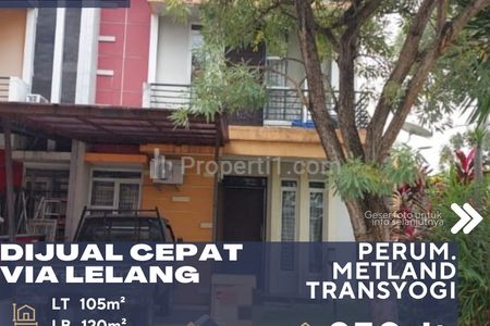 Dijual Rumah Via Lelang di Perumahan Metland Transyogi Cileungsi Bogor