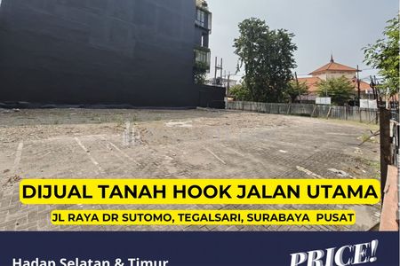 Dijual Tanah Hook Jl Dr Sutomo, Pusat Kota Surabaya