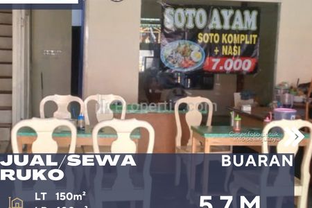 Dijual Ruko 3 Lantai Lokasi Sangat Strategis di Buaran Jakarta Timur