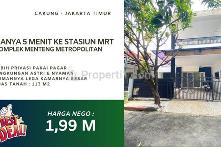 Rumah Dijual Menteng Metropolitan Cakung Jakarta Timur