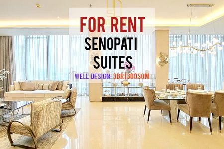 Sewa Cepat Apartemen Senopati Suites SCBD, 3+1 BR 300sqm, Furnished, Interior & Furniture Bagus, Siap Masuk, Direct Owner 