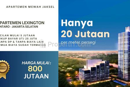 Dijual Apartemen Lexington Residence Bintaro - Studio Unfurnished