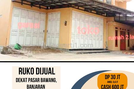 Jual Ruko Strategis Dekat Pasar Bawang Banjaran, Pesawahan, Adiwerna, Tegal