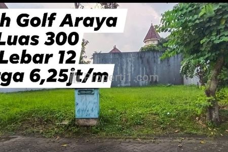 Dijual Tanah Araya Golf Malang, Luas Tanah 300 m2
