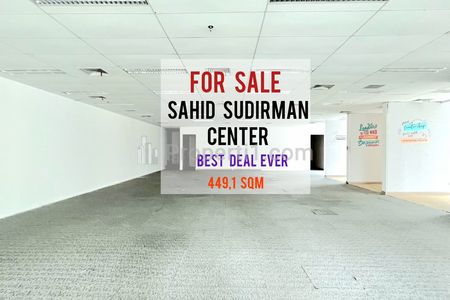 Jual Cepat & Termurah Ruang Kantor Sahid Sudirman Center Jakarta Pusat 449sqm, Siap Pakai, Direct Owner
