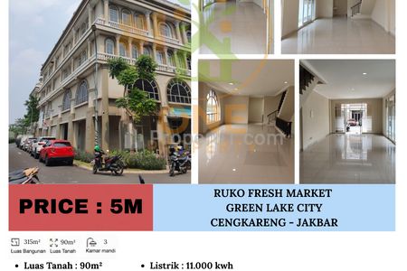 Dijual Ruko Rukan Fresh Market Green Lake City, Gondrong, Cipondoh, Kota Tangerang