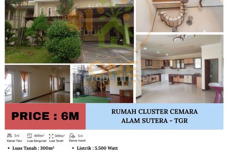 Dijual Rumah di Cluster Cemara, Alam Sutera - Tangerang