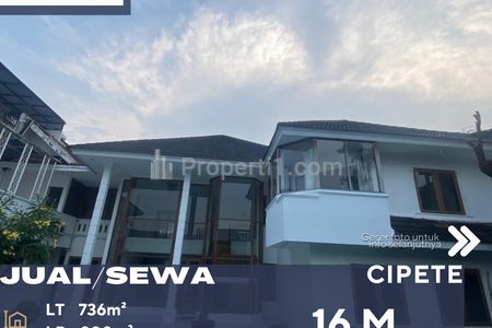 Dijual Sewakan Rumah Lama Terawat di Cipete Jakarta Selatan