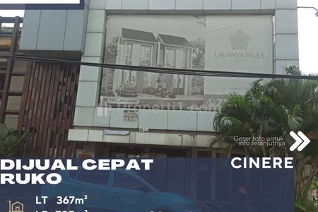 Dijual Via Lelang Ruko 3 Lantai Lokasi Strategis di Cinere Depok