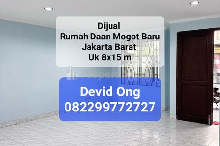 Jual Rumah Daan Mogot Baru Ukuran 8x15 m Jakarta Barat