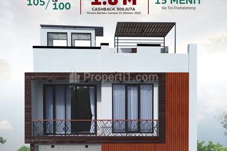 Jual Villa Modern Lokasi Setrategis Dekat Kawasan Wisata Cisarua Lembang Jawa Barat