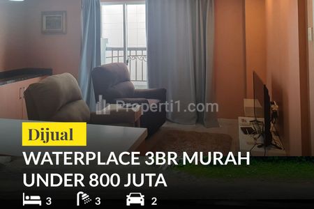 Dijual Apartemen Waterplace Residence Tower A Tipe 3 BR Jadi 2 BR Full Furnish Murah Bawah Pasar