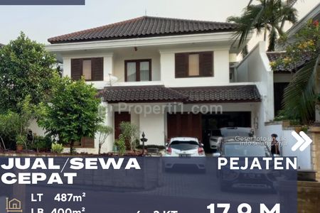 Dijual/Disewakan Rumah Bagus dan Mewah di Pejaten Jakarta Selatan