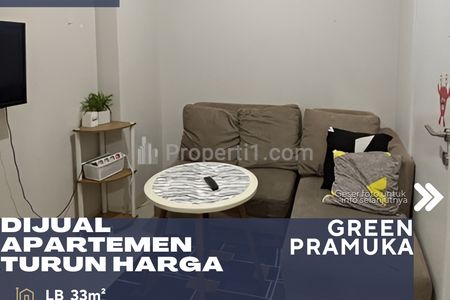 Jual Murah Apartemen Green Pramuka 2BR Full Furnish di Cempaka Putih Jakarta Pusat