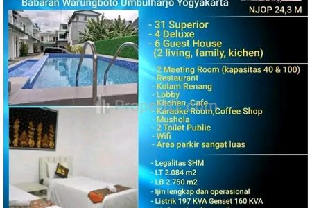 Jual Hotel Murah dan Prospektif di Babaran Umbulharjo Yogyakarta