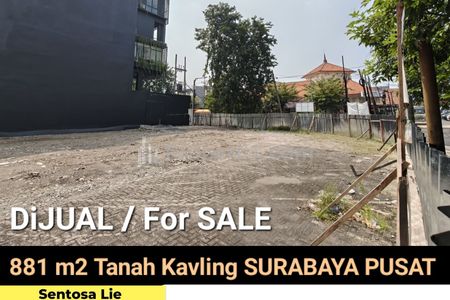 Jual Tanah Kavling 881m2 di Jalan Dr. Soetomo, Tegalsari, Surabaya Pusat - Nol Jalan Komersial Area Dekat Raya Darmo, Bon Ami, Bank