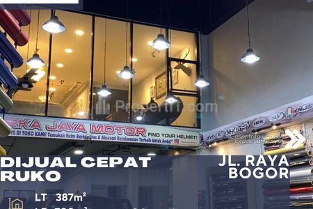 Dijual Ruko 3 Lantai SHM Lokasi Strategis Pinggir Jalan Raya Bogor
