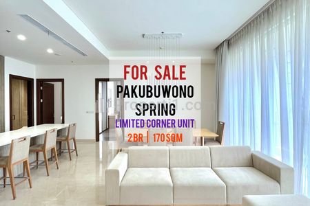 Jual Apartemen Pakubuwono Spring, 2+1BR 170sqm Corner Layout, Furnished & Siap Huni, Direct Owner