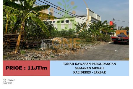 Dijual Tanah di Kawasan Pergudangan, Semanan Megah, Kalideres, Jakarta Barat