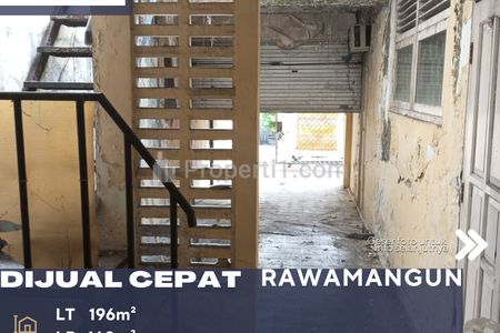 Dijual Rumah Tua Butuh Renovasi Total di Rawamangun Jakarta Timur