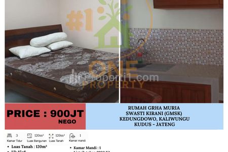 Dijual Rumah Grha Muria Swasti Kirana (GMSK), Kedungdowo, Kaliwungu - Kudus
