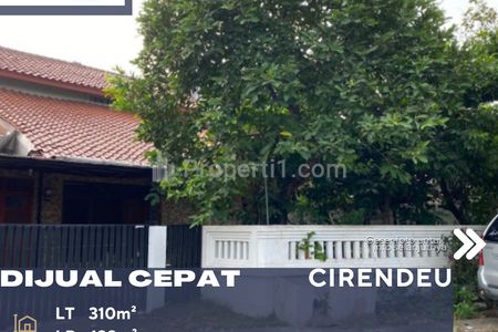 Dijual Rumah Posisi Hoek Lingkungan Tenang dan Nyaman Harga di Bawah Appraisal di Cirendeu Tangerang Selatan