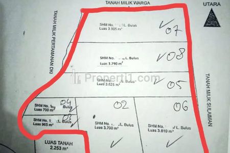 Jual Murah Bawah NJOP Tanah SHM Luas 2 Hektar di Lebak Bulus, Cilandak, Jakarta Selatan