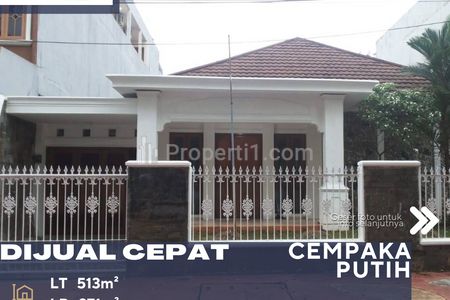 Dijual Rumah di Samping Jalan Raya di Cempaka Putih Jakarta Pusat