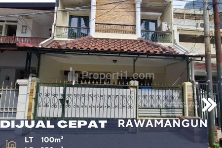 Dijual Rumah 3 Lantai Lokasi Strategis di Rawamangun Jakarta Timur