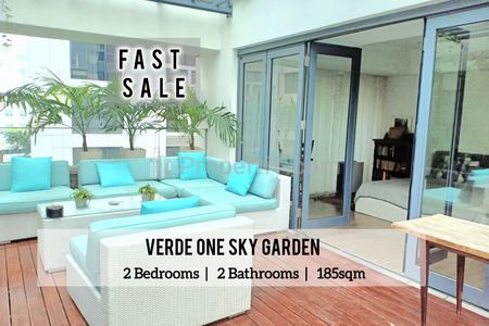 Dijual Termurah Apartemen Verde Spesial Unit With Sky Garden 2BR 185sqm, Furnished, Ready, Direct Owner