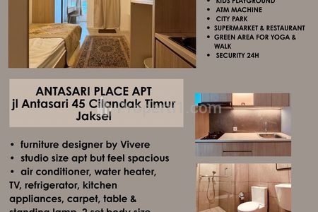 For Rent Apartment Antasari Place Studio Furnish
