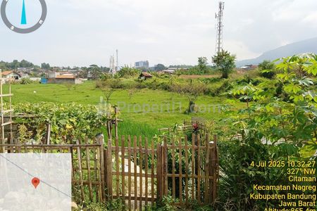 Tanah Dijual 600 m2 di Jl. Raya Nagreg Bandung, Dekat Pasar Rebo Nagreg, SMA Negeri 1 Nagreg, RSUD Cicalengka