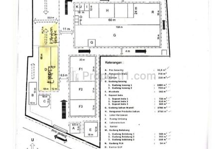 Sewa Murah Gudang Terdiri dari Tiga Unit Gudang Luas Bangunan Total 5580 m2 di Cikokol, Tangerang Kota, Banten