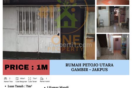 Dijual Murah Rumah di Petojo Utara, Gambir - Jakarta Pusat