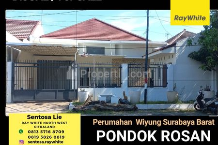 Dijual Rumah Pondok Rosan Wiyung Surabaya Dekat Royal Residence - Graha Sampurna - Babatan Pratama