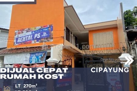 Dijual Rumah Kost 24 Kamar Lokasi Strategis Dekat Universitas di Cipayung Jakarta Timur