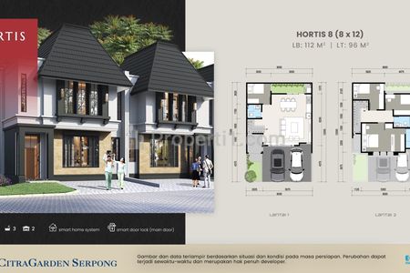 Dijual Rumah New Launching Cluster Hortis @Lacovia Citra Garden Serpong, Tangerang