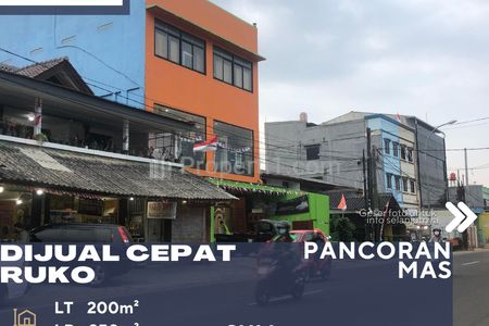Dijual Ruko Samping Jalan Raya Ramai di Pancoran Mas Depok