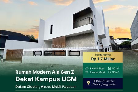 Jual Rumah Elegan Dekat UGM Sleman, Akses Mudah, SHM PBG Ready