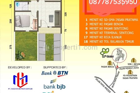 Jual Rumah Subsidi Ready Stock Berkualitas Cluster di Balaraja Tangerang DP Hanya 8Jt All In Dibuka Blok Terakhir 7 Unit Saja Angsuran 1,1Jt Flat