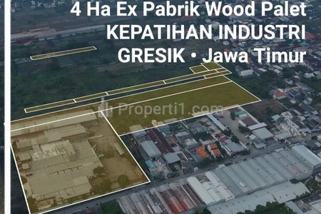 Dijual Pabrik 4 Hektar di Kepatihan Industri Gresik Jawa Timur - Ex Pabrik Wood Pellet / Wood Palet - Lengkap Ijin Usaha