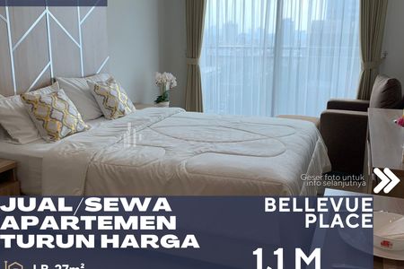 Jual Apartemen Bellevue Place Studio Type Unit Fully Furnished di Tebet Jakarta Selatan