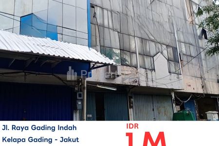 Dijual Lelang Ruko MURAH Kelapa Gading Bisa KPR Jalan Raya Gading Indah, Jakarta Utara