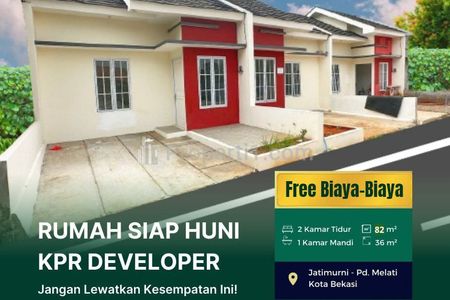 Dijual Rumah 1 Lantai Dalam Cluster di Jatimurni, Bekasi, SHM dan Free Biaya
