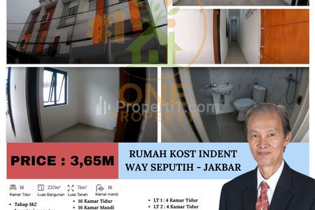 Dijual Rumah Kost Indent Way Seputih, Tanjung Duren, Grogol Petamburan - Jakarta Barat