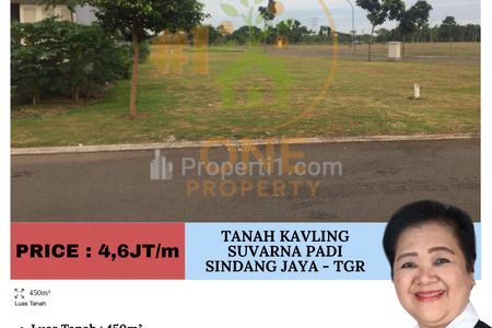 Dijual Cepat Tanah Kavling Suvarna Padi, Sindang Jaya - Tangerang