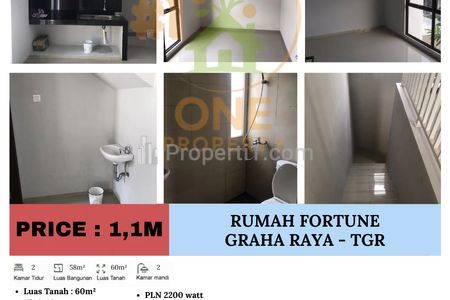 Dijual Rumah Fortune, Graha Raya, Serpong Utara - Tangerang Selatan