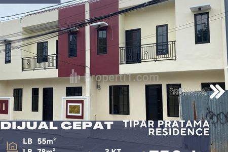 Dijual Rumah Townhouse Samping Jalan Raya Harga Terjangkau di Pasar Rebo Jakarta Timur