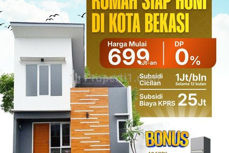 Dijual Rumah Modern Ready Stok di Mustikasari, Kota Bekasi