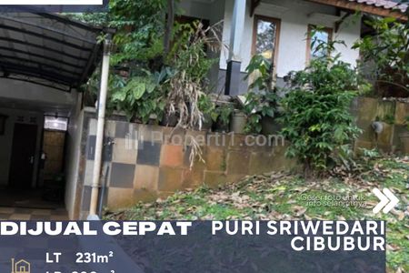Dijual Rumah Dalam Komplek Perumahan Puri Sriwedari Cibubur Lokasi Sangat Strategis di Cimanggis Depok